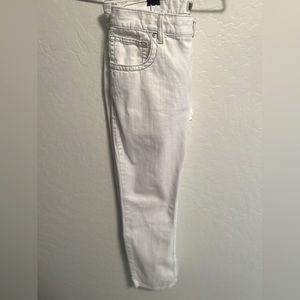 INC white jeans with grey stitching, 36x30 straight leg